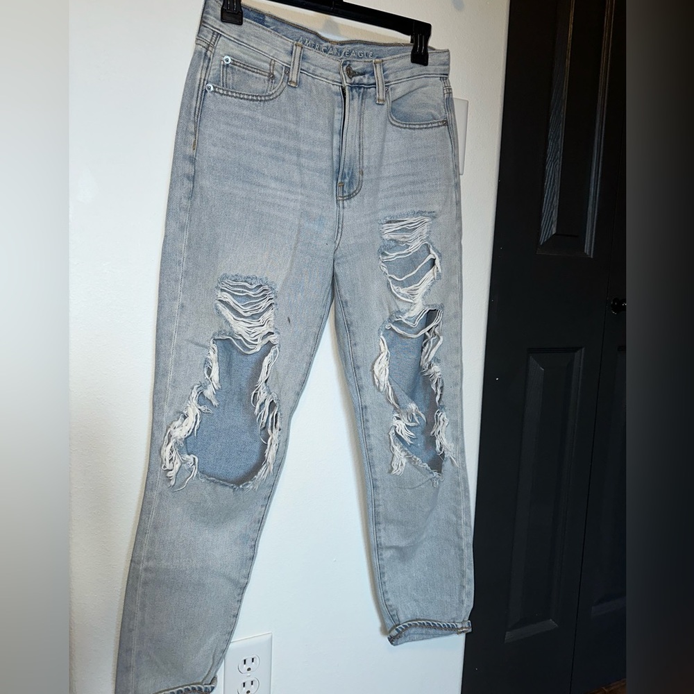 American eagle highly distressed jeans